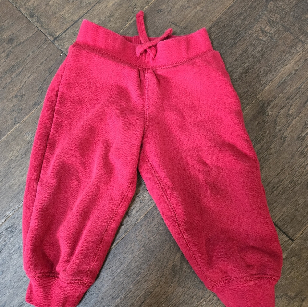 Primary Red Jogger Sweatpants with Tapered Fit